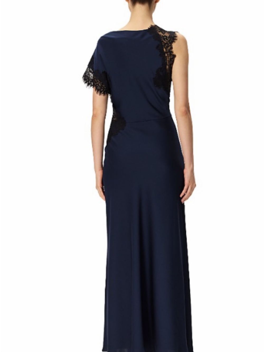 Elodie the Label Elegant and Soft Maris Blue with Black Lace Maxi Dress. NWT - Picture 4 of 10
